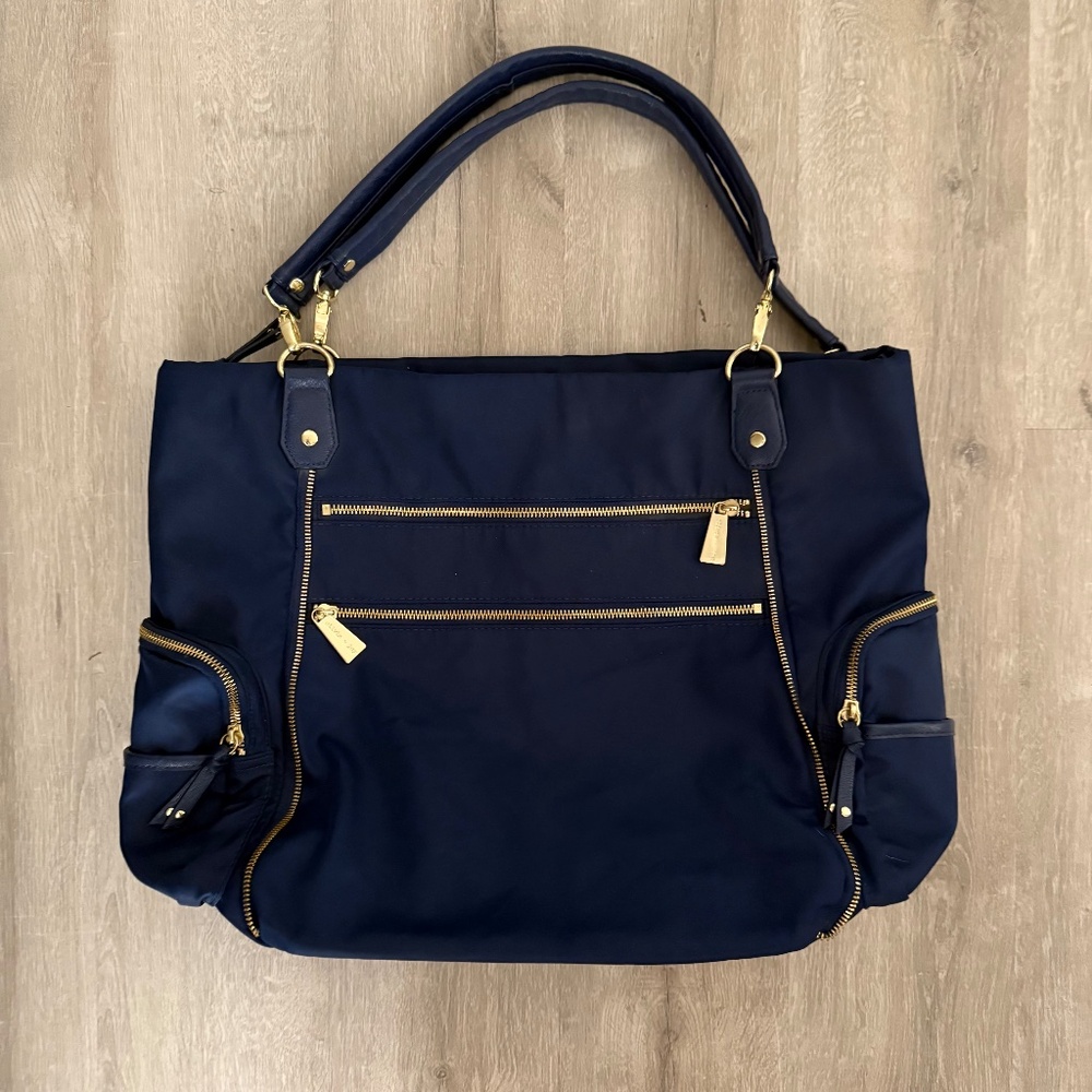 Olivia & Joy Women’s Navy Blue Shoulder Bag Tote Travel Nylon
